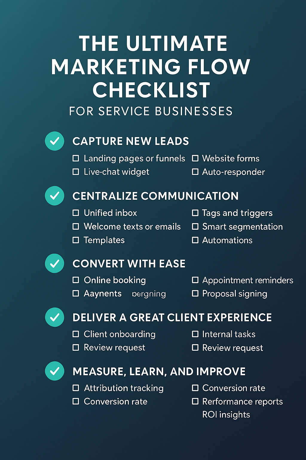 The Ultimate Marketing Flow Checklist for Service Businesses